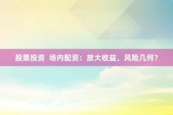 股票投资  场内配资：放大收益，风险几何？