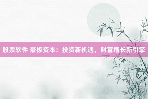 股票软件 豪极资本：投资新机遇，财富增长新引擎