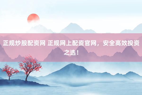 正规炒股配资网 正规网上配资官网，安全高效投资之选！