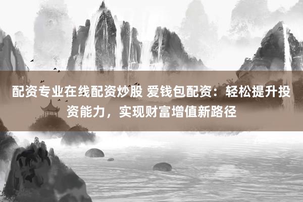 配资专业在线配资炒股 爱钱包配资:轻松提升投资能力,实现财富增值新路径