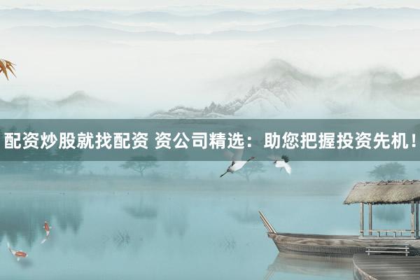 配资炒股就找配资 资公司精选：助您把握投资先机！