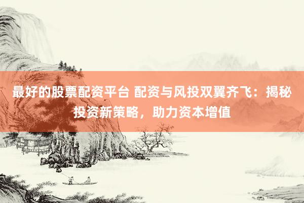 最好的股票配资平台 配资与风投双翼齐飞：揭秘投资新策略，助力资本增值